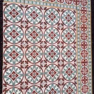 Carrelage Ciment Céramique Ancien Vin & fleurs Réf 004