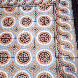 Carrelage Ciment Céramique Ancien Mosaïque Mer  Réf 005