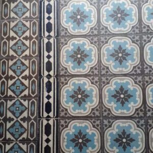 Carrelage Ciment Céramique Ancien Fleur Antique Réf 009