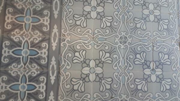 Carrelage Ciment Céramique Ancien Fleurs Art Nouveau Réf 021 – Image 3