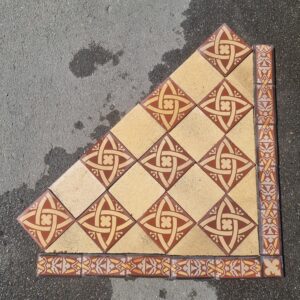Carrelage Ciment Céramique Ancien  Réf 135 Style motif médiéval - 21 m2