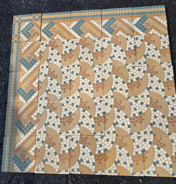 Carrelage Céramique Ancien Réf 141 Eventail & Mosaïque - 14m2 – Image 2