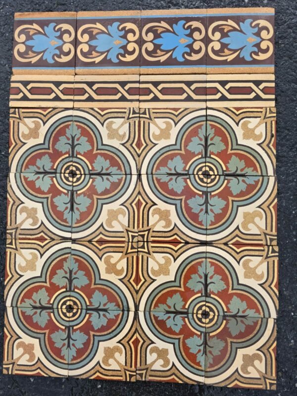 Carrelage Ciment Céramique Ancien  Réf 142  Collégiale - 8m2