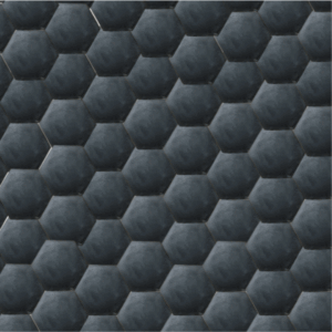 Carreau hexagonal Céramique Noir Réf 148 extérieur & intérieur